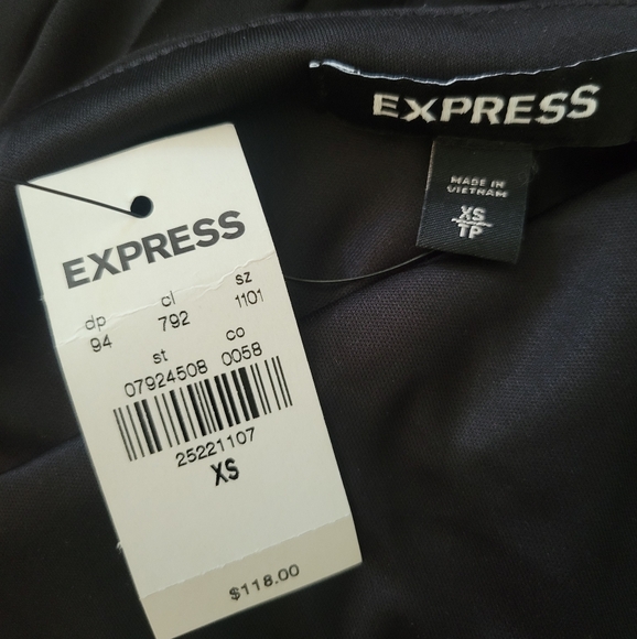 NWT Express Black Pleated Maxi Dress Spaghetti Strap Sleeveless Flowy Party XS - Picture 12 of 13